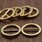 2" Round Gold Slider Buckle With Bar Centered Solid Metal Hardware